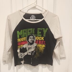 Kids Raglan Sleeve Graphic Cropped Tee